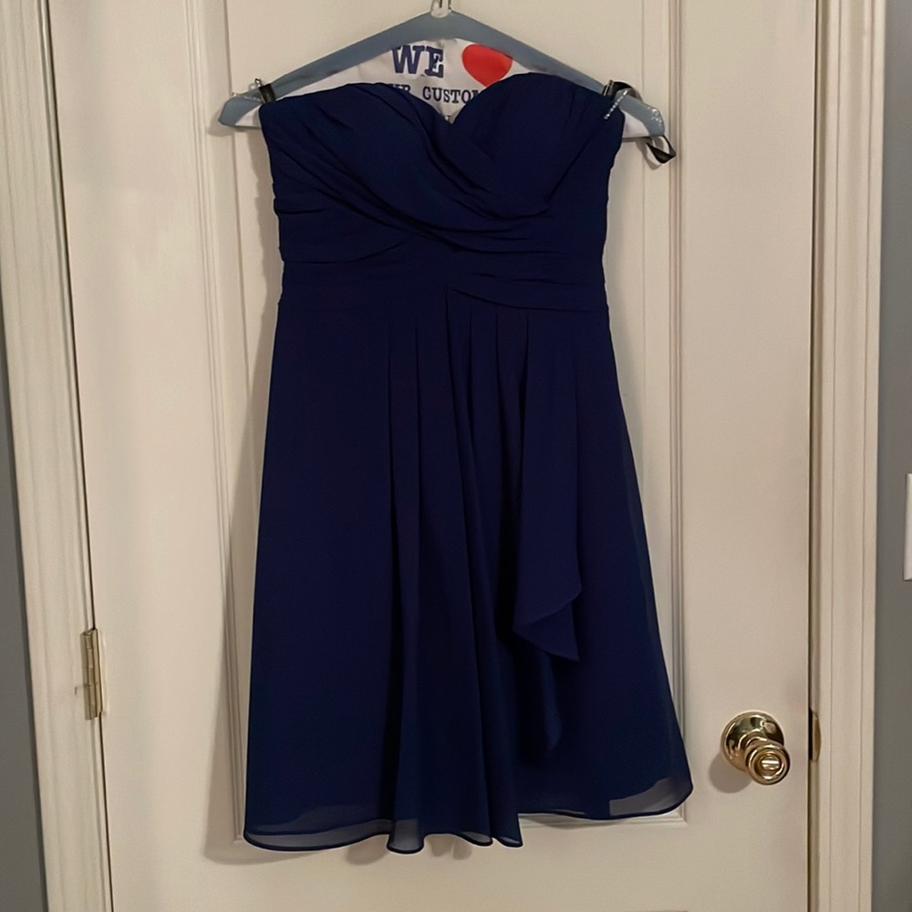 Navy Blue Strapless dress